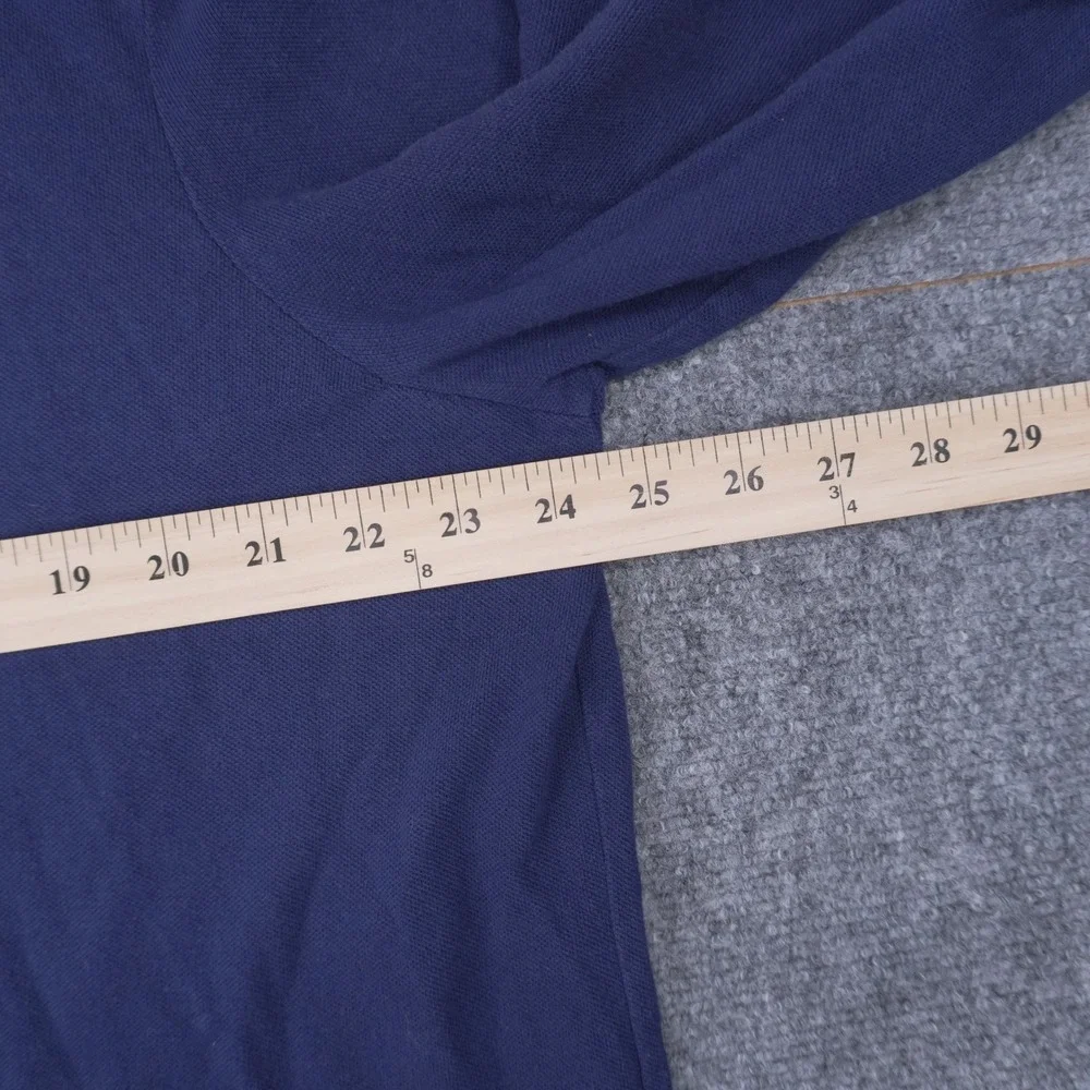 Polo Ralph Lauren Long Sleeve Polo Mens XL Navy Blue Classic Fit Cotton Mesh